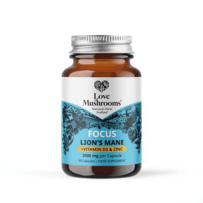 Focus Lion's Mane + Vitamin D3 & Zinc 2000mg 60s
