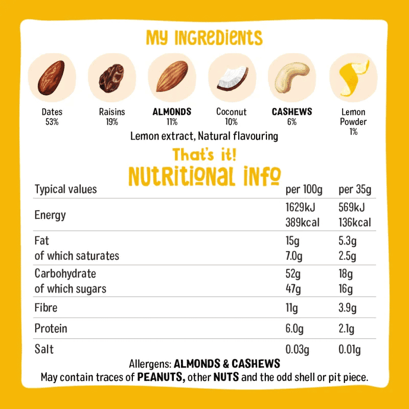 Lemon Drizzle 35g Bar (SINGLE)