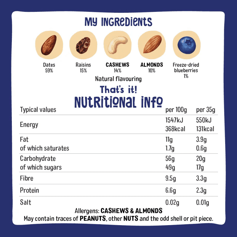 Blueberry Muffin 35g Bar (SINGLE)