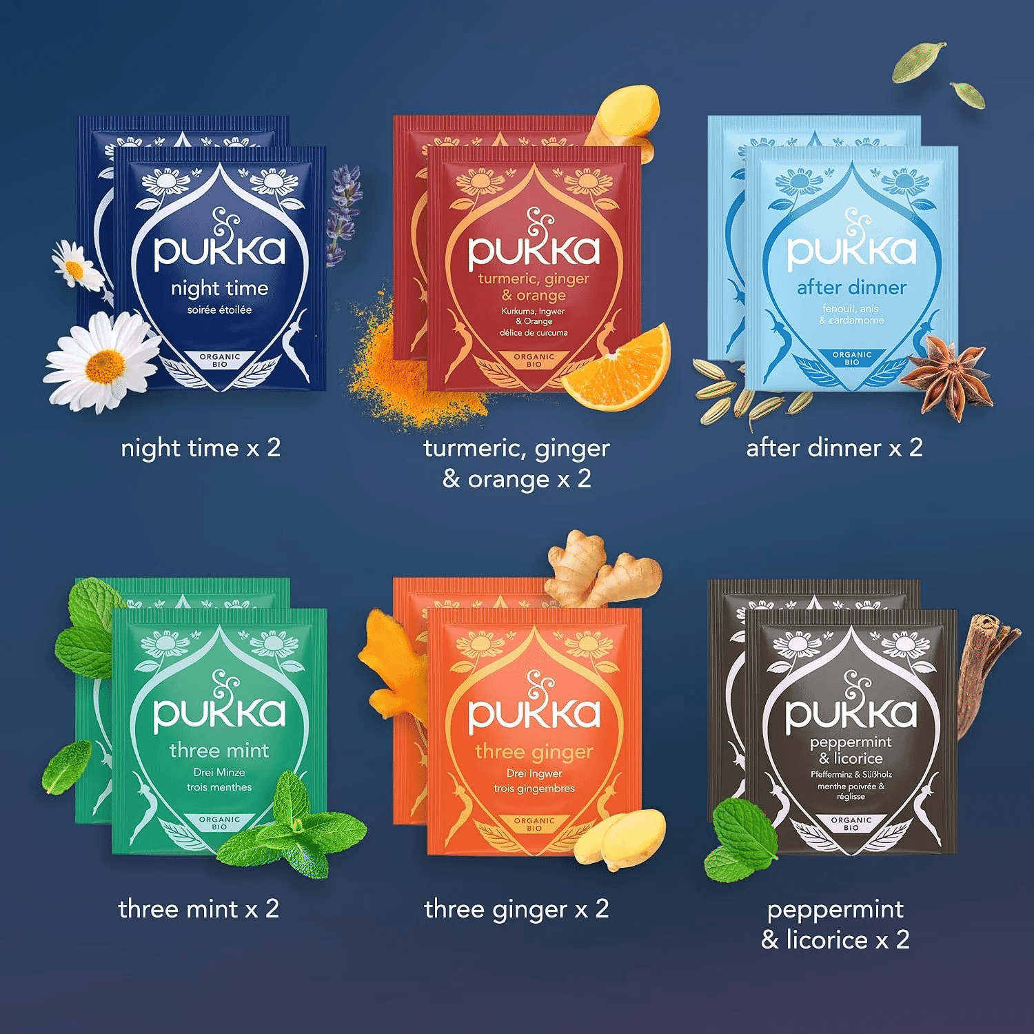 Organic Tea Advent Calendar 24 Sachets